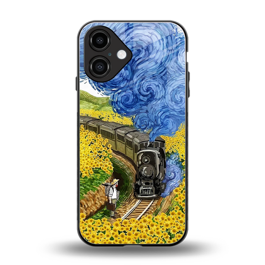 Starry Wait back phone cover | glass case for iphone 16