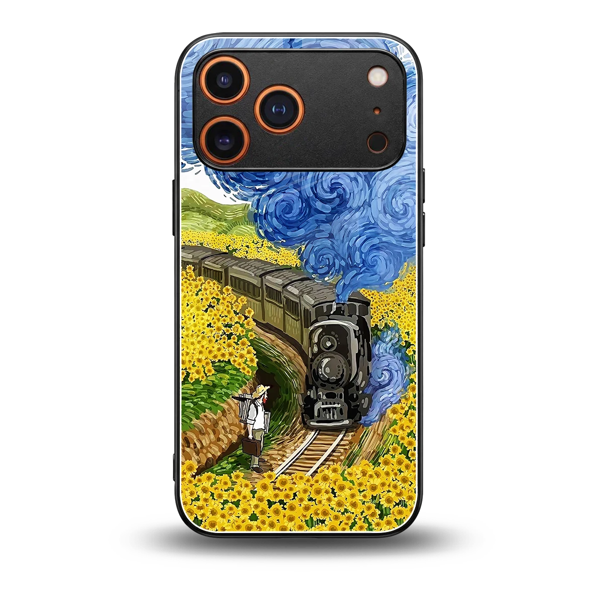Starry Wait back phone cover | glass case for iphone 17 pro max