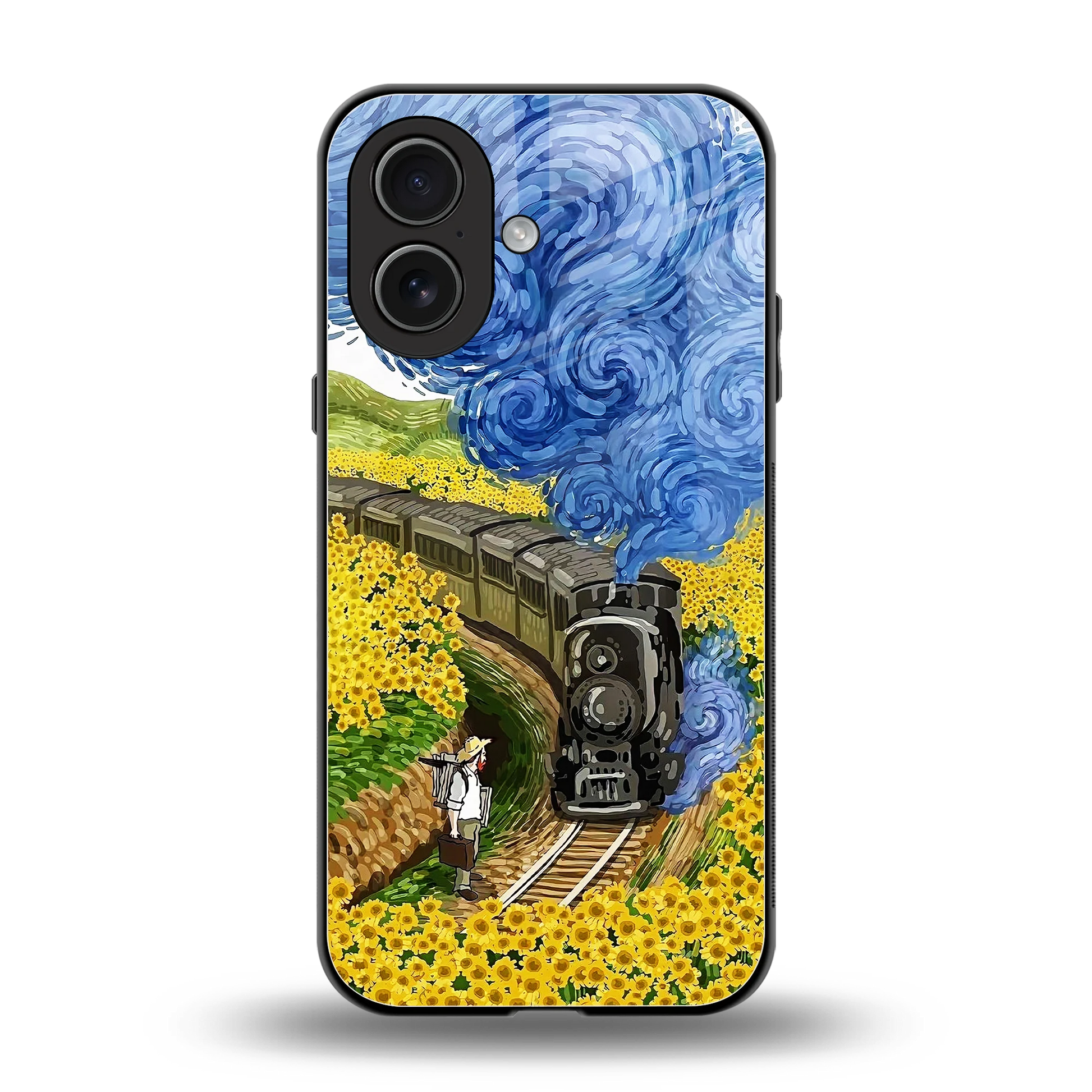 Starry Wait back phone cover | glass case for iphone 17