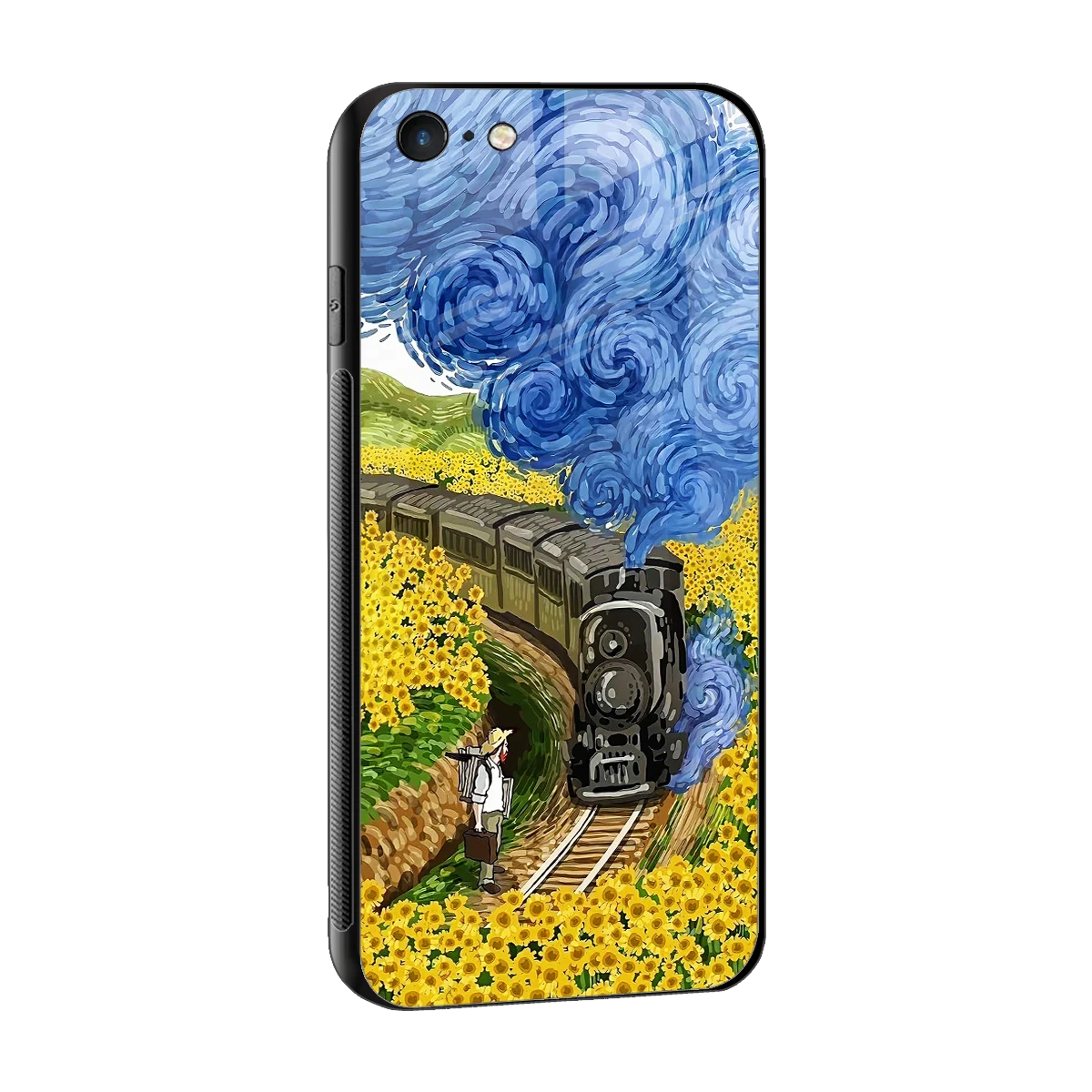 Starry Wait sleek iphone 6 cover with tempered glass back and TPU edges