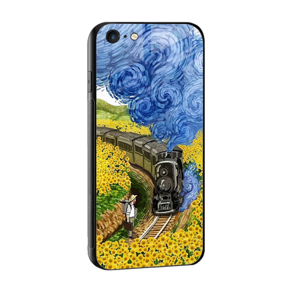 Starry Wait sleek iphone 6s plus cover with tempered glass back and TPU edges