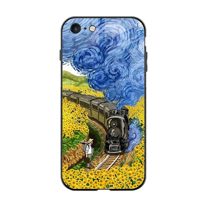 Starry Wait back phone cover | glass case for iphone 7
