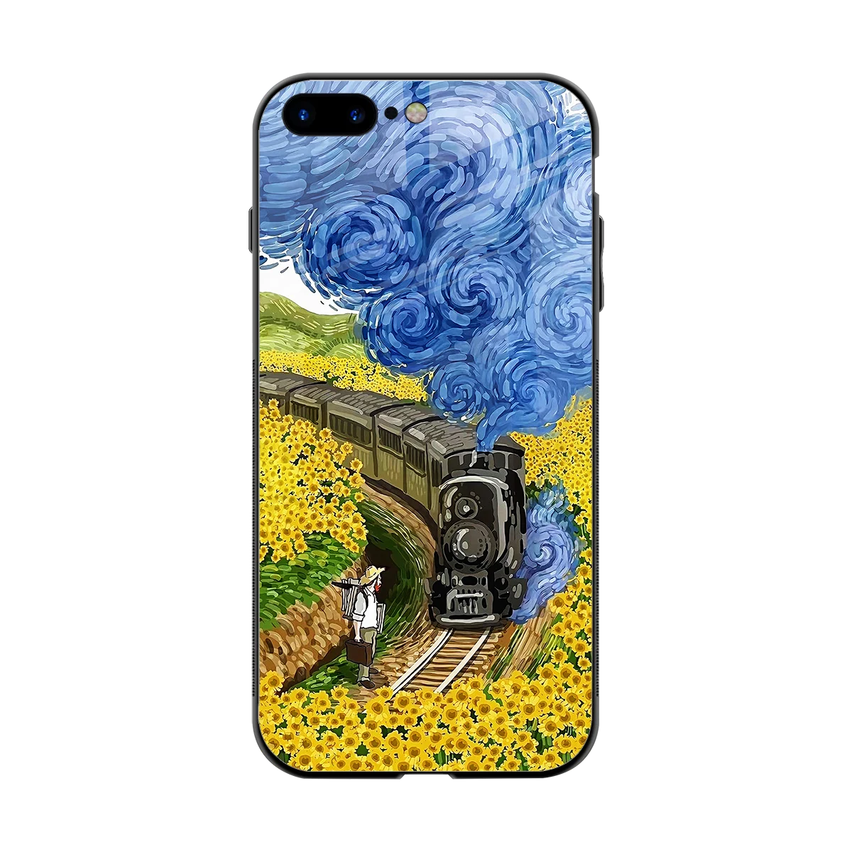 Starry Wait back phone cover | glass case for iphone 7 plus