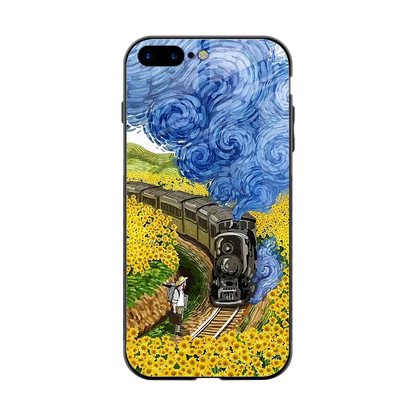 Starry Wait back phone cover | glass case for iphone 7 plus