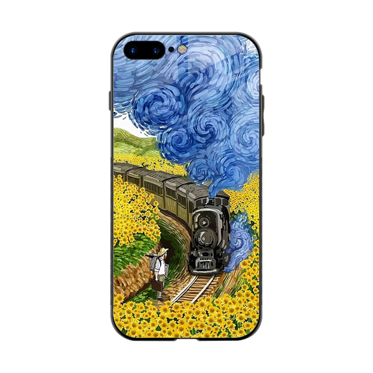 Starry Wait back phone cover | glass case for iphone 7 plus