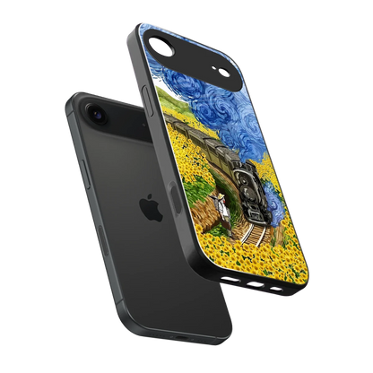 Starry Wait sleek iphone air cover with tempered glass back and TPU edges