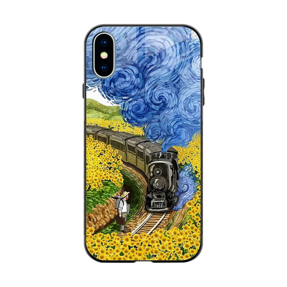 Starry Wait back phone cover | glass case for iphone xs