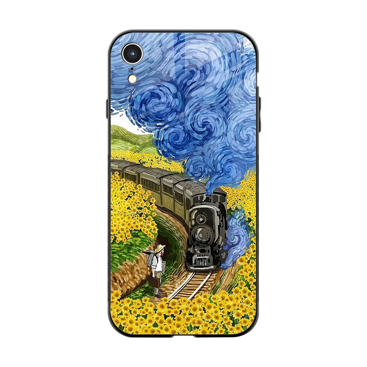 Starry Wait back phone cover | glass case for iphone xr