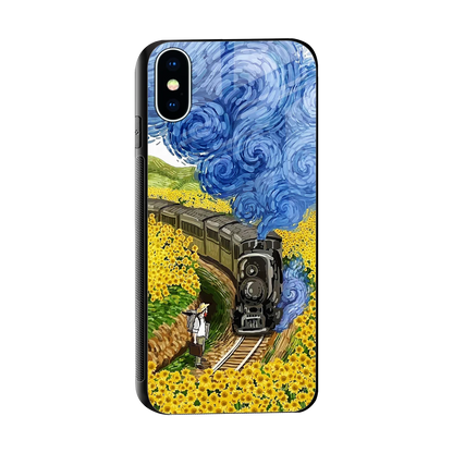 Starry Wait sleek iphone xs cover with tempered glass back and TPU edges