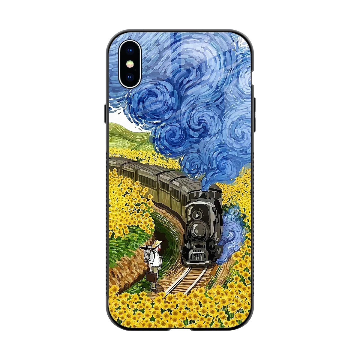 Starry Wait back phone cover | glass case for iphone xs max