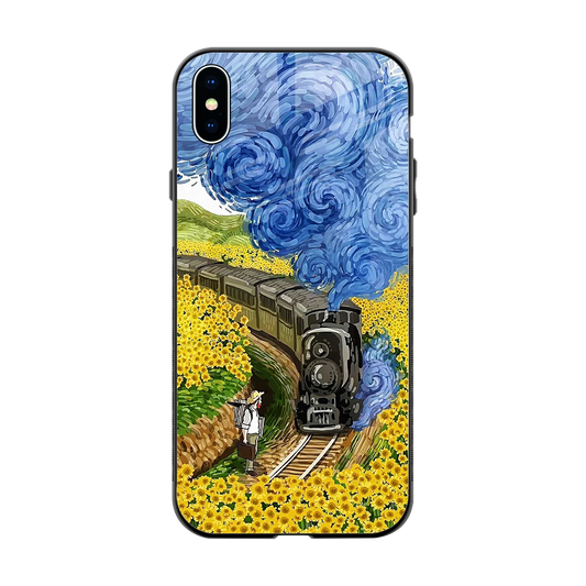Starry Wait back phone cover | glass case for iphone xs max