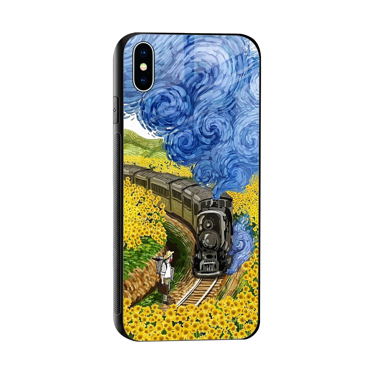 Starry Wait sleek iphone xs max cover with tempered glass back and TPU edges