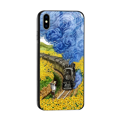Starry Wait sleek iphone xs max cover with tempered glass back and TPU edges