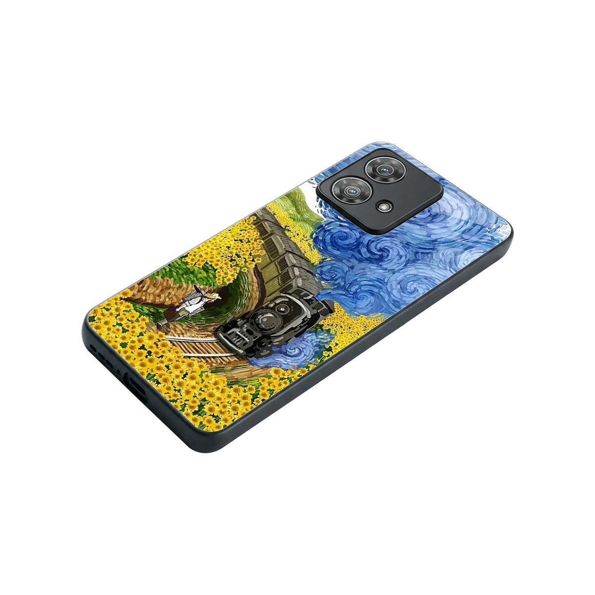 Starry Wait stylish phone case for motorola edge 40 neo 5g | glossy glass and slim fit