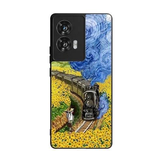 Starry Wait back phone cover | glass case for motorola edge 50 fusion