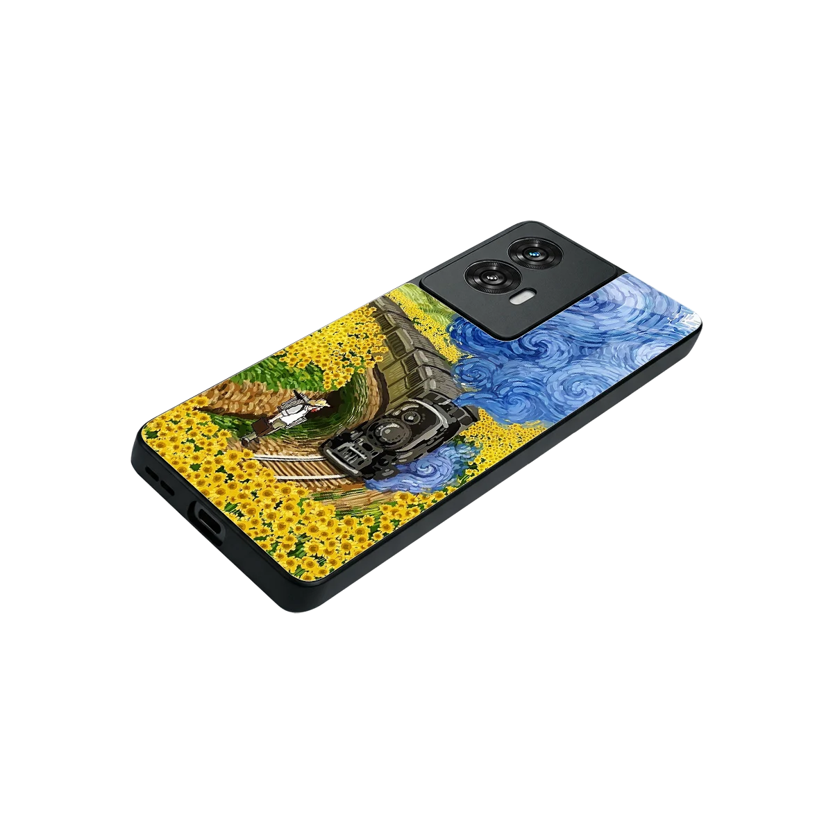 Starry Wait stylish phone case for motorola edge 50 fusion | glossy glass and slim fit