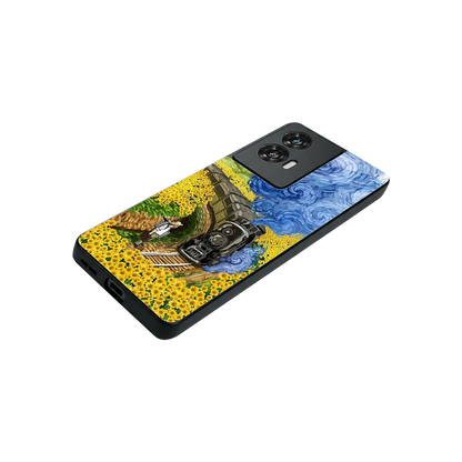 Starry Wait stylish phone case for motorola edge 50 fusion | glossy glass and slim fit