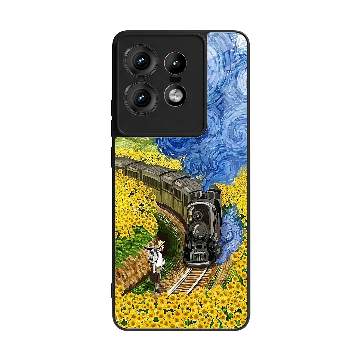Starry Wait back phone cover | glass case for motorola edge 50 pro