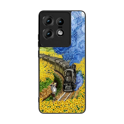 Starry Wait back phone cover | glass case for motorola edge 50 pro
