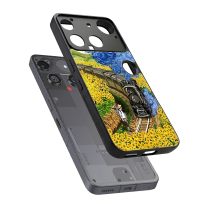 Starry Wait sleek nothing phone 3 cover with tempered glass back and TPU edges