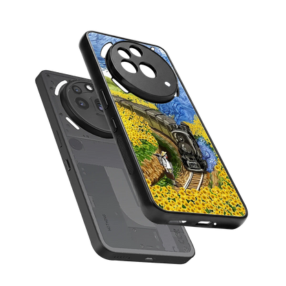 Starry Wait sleek nothing phone 3a pro cover with tempered glass back and TPU edges