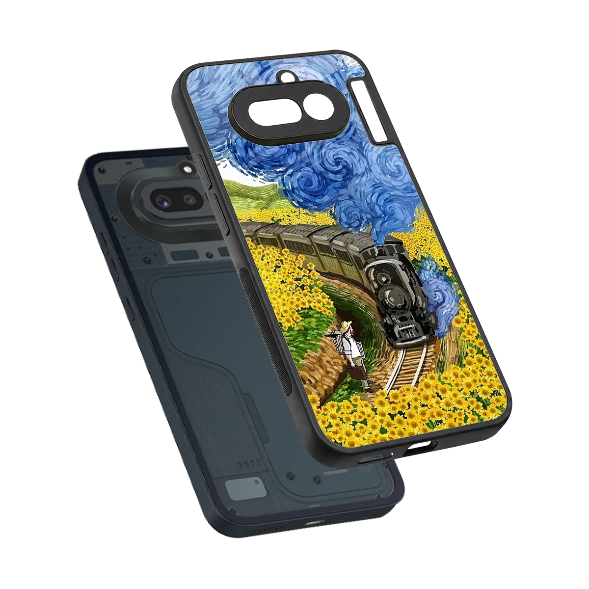 Starry Wait sleek nothing phone 4a cover with tempered glass back and TPU edges