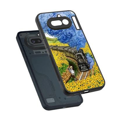 Starry Wait sleek nothing phone 4a cover with tempered glass back and TPU edges