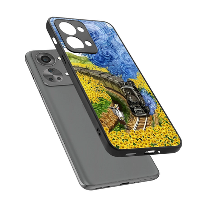 Starry Wait sleek oneplus nord 2t cover with tempered glass back and TPU edges