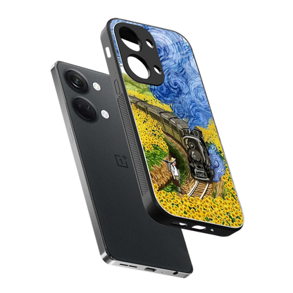 Starry Wait sleek oneplus nord 3 cover with tempered glass back and TPU edges