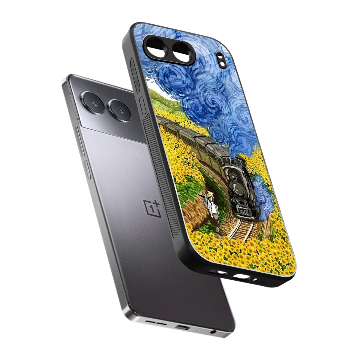 Starry Wait sleek oneplus nord 4 cover with tempered glass back and TPU edges