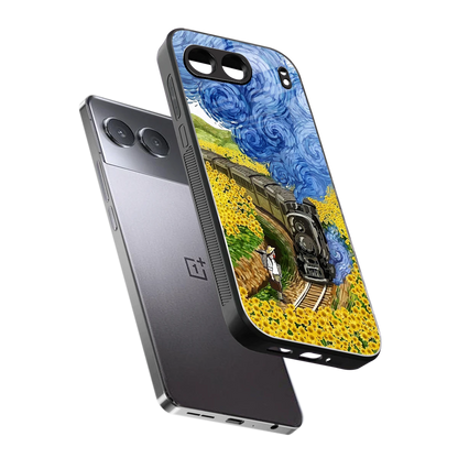 Starry Wait sleek oneplus nord 4 cover with tempered glass back and TPU edges