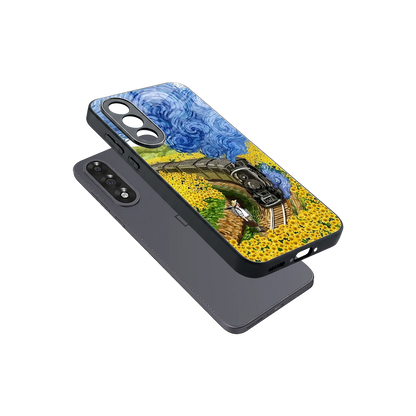 Starry Wait sleek oneplus nord 5 cover with tempered glass back and TPU edges