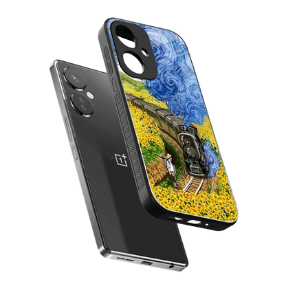 Starry Wait sleek oneplus nord ce 3 cover with tempered glass back and TPU edges