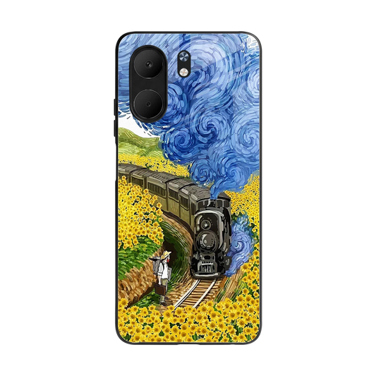 Starry Wait back phone cover | glass case for oppo a5x 5g