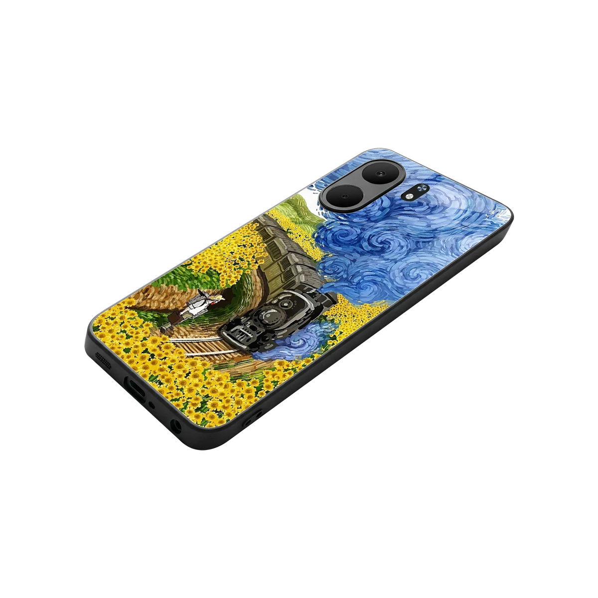 Starry Wait stylish phone case for oppo a5x 5g | glossy glass and slim fit