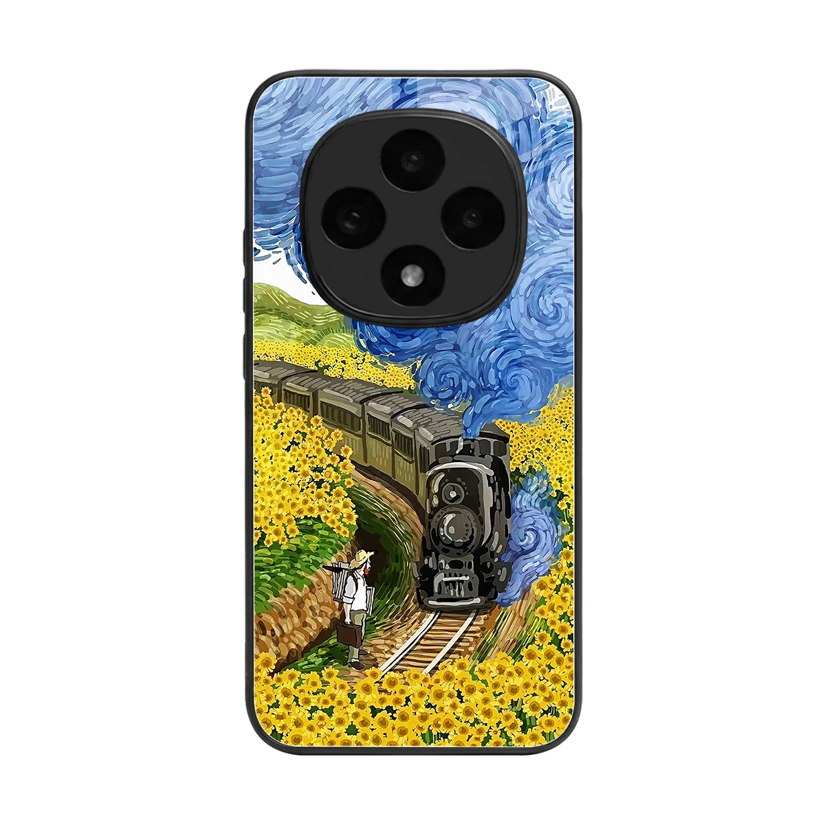 Starry Wait back phone cover | glass case for oppo f31 pro 5g