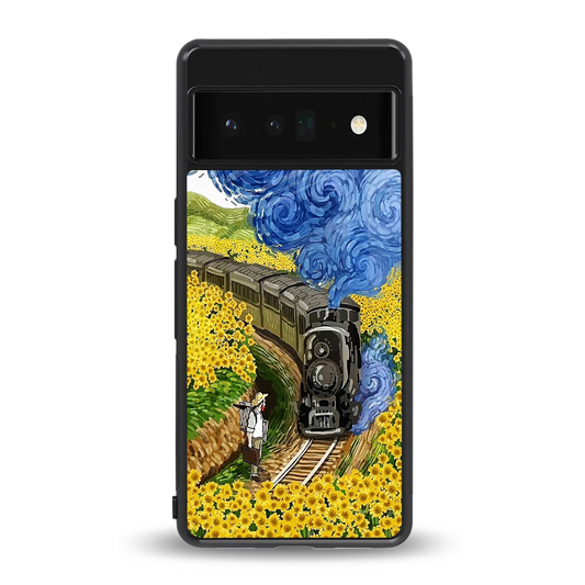 Starry Wait back phone cover | glass case for google pixel 6 pro