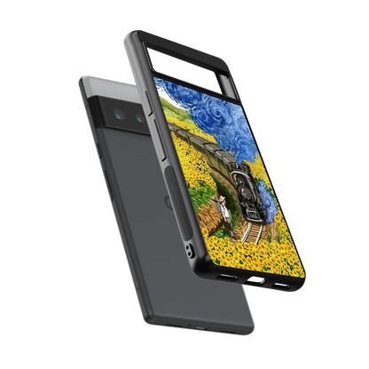 Starry Wait sleek google pixel 6 pro cover with tempered glass back and TPU edges