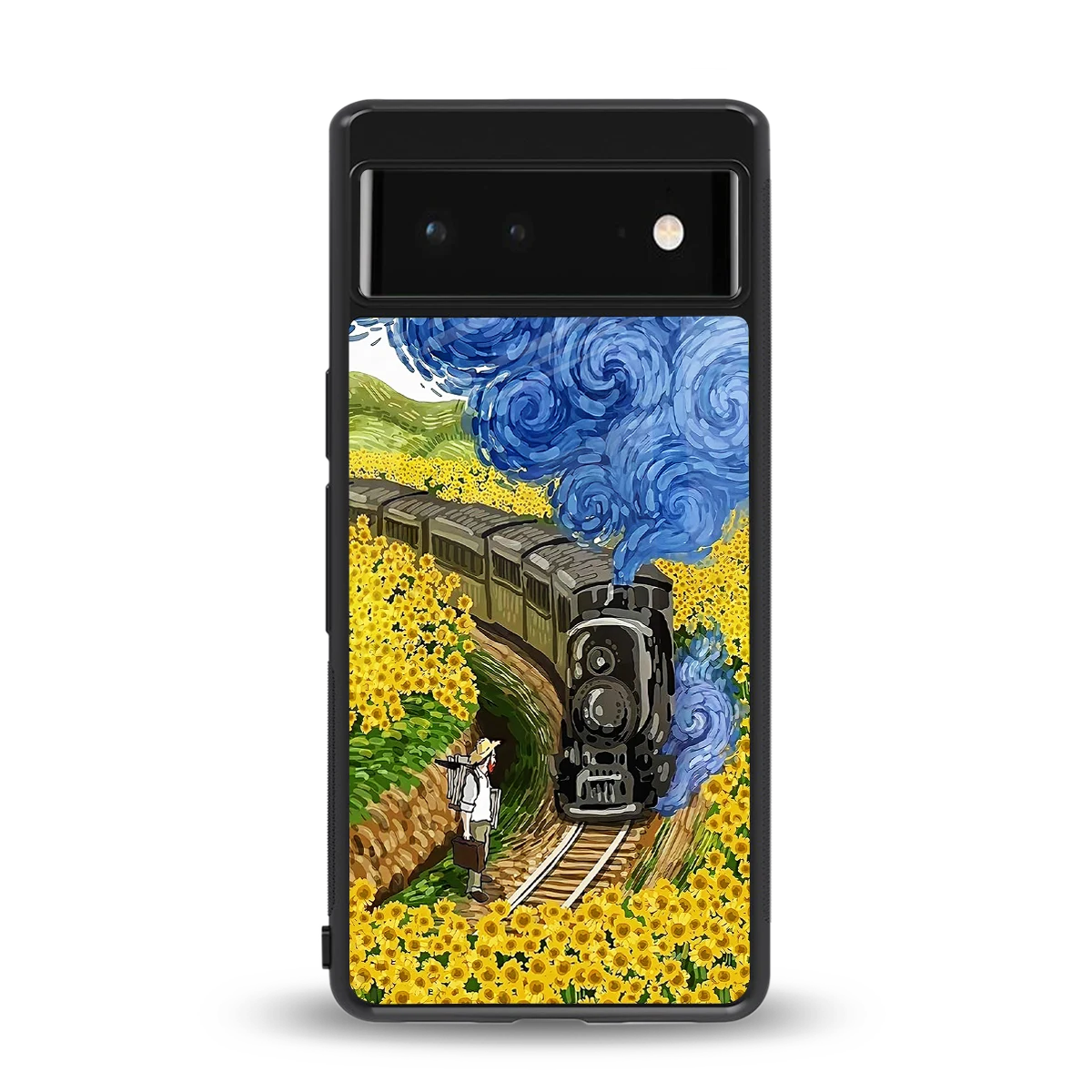 Starry Wait back phone cover | glass case for google pixel 6a