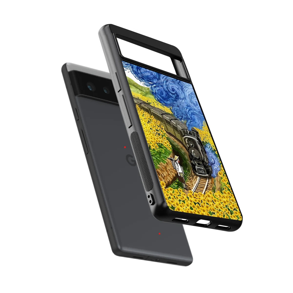 Starry Wait sleek google pixel 6 cover with tempered glass back and TPU edges