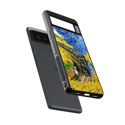 Starry Wait sleek google pixel 6 cover with tempered glass back and TPU edges