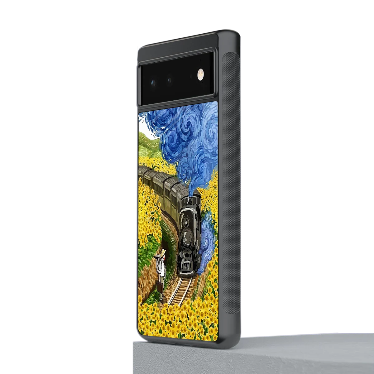 Starry Wait stylish phone case for google pixel 6a | glossy glass and slim fit