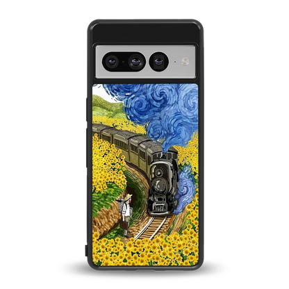 Starry Wait back phone cover | glass case for google pixel 7 pro