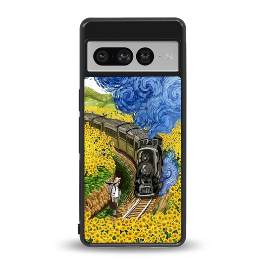 Starry Wait back phone cover | glass case for google pixel 7 pro