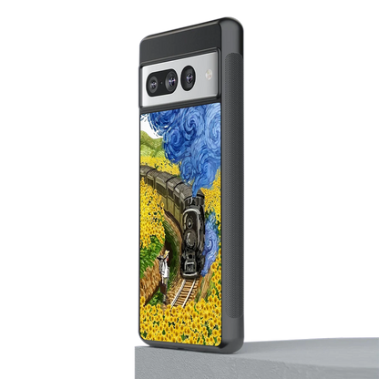 Starry Wait stylish phone case for google pixel 7 pro | glossy glass and slim fit