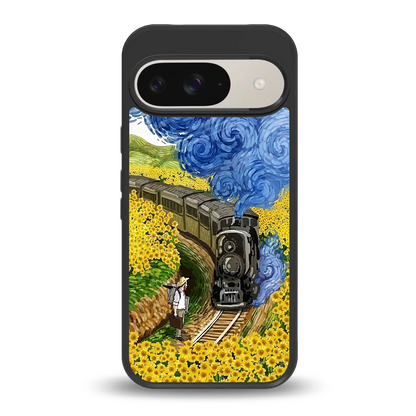 Starry Wait back phone cover | glass case for google pixel 9