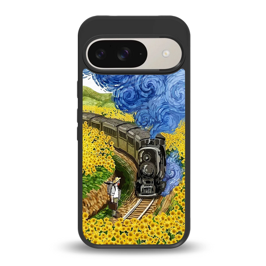 Starry Wait back phone cover | glass case for google pixel 9