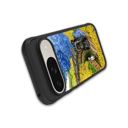 Starry Wait stylish phone case for google pixel 9 | glossy glass and slim fit