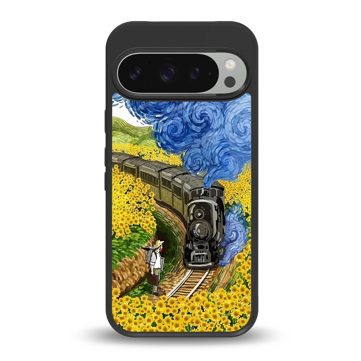 Starry Wait back phone cover | glass case for google pixel 9 pro