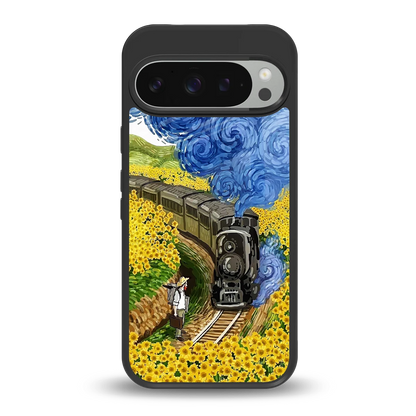 Starry Wait back phone cover | glass case for google pixel 9 pro